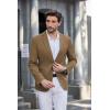 COOFANDY Men’s Casual Blazer Slim Fit Sport Coats Two Button Knit Textured Suit Jacket(Brown)