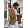 COOFANDY Men’s Casual Blazer Slim Fit Sport Coats Two Button Knit Textured Suit Jacket(Brown)
