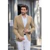 COOFANDY Men’s Casual Blazer Slim Fit Sport Coats Two Button Knit Textured Suit Jacket(Khaki)