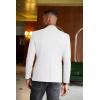 COOFANDY Men’s Casual Blazer Slim Fit Sport Coats Two Button Knit Textured Suit Jacket(White)