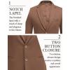 COOFANDY Men’s Casual Blazer Slim Fit Suit Jackets Two Button Lightweight Knit Sport Coat(Brown)