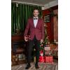 COOFANDY Men’s Casual Blazer Slim Fit Suit Jackets Two Button Lightweight Knit Sport Coat(Burgundy)