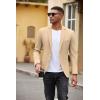 COOFANDY Men’s Casual Blazer Slim Fit Suit Jackets Two Button Lightweight Knit Sport Coat(Khaki)