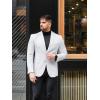 COOFANDY Men’s Casual Blazer Slim Fit Suit Jackets Two Button Lightweight Knit Sport Coat(Light Grey)