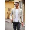 COOFANDY Men’s Casual Blazer Slim Fit Suit Jackets Two Button Lightweight Knit Sport Coat(Light Grey)