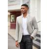 COOFANDY Men’s Casual Blazer Slim Fit Suit Jackets Two Button Lightweight Knit Sport Coat(Light Grey)