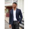 COOFANDY Men’s Casual Blazer Slim Fit Suit Jackets Two Button Lightweight Knit Sport Coat(Navy Blue)