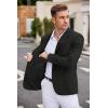 COOFANDY Men’s Casual Blazer Two Button Sport Coats Lightweight Printed Lining Suit Jacket(Black)