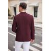 COOFANDY Men’s Casual Blazer Two Button Sport Coats Lightweight Printed Lining Suit Jacket(Dark Red)