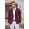 COOFANDY Men’s Casual Blazer Two Button Sport Coats Lightweight Printed Lining Suit Jacket(Dark Red)