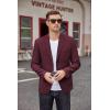 COOFANDY Men’s Casual Blazer Two Button Sport Coats Lightweight Printed Lining Suit Jacket(Dark Red)