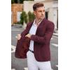 COOFANDY Men’s Casual Blazer Two Button Sport Coats Lightweight Printed Lining Suit Jacket(Dark Red)