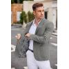 COOFANDY Men’s Casual Blazer Two Button Sport Coats Lightweight Printed Lining Suit Jacket(Grey)