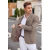 COOFANDY Men’s Casual Blazer Two Button Sport Coats Lightweight Printed Lining Suit Jacket(Khaki)