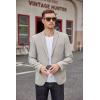 COOFANDY Men’s Casual Blazer Two Button Sport Coats Lightweight Printed Lining Suit Jacket(Light Grey)