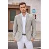 COOFANDY Men’s Casual Blazer Two Button Sport Coats Lightweight Printed Lining Suit Jacket(Light Grey)