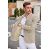 COOFANDY Men’s Casual Blazer Two Button Sport Coats Lightweight Printed Lining Suit Jacket(Light Khaki)