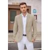 COOFANDY Men’s Casual Blazer Two Button Sport Coats Lightweight Printed Lining Suit Jacket(Light Khaki)