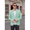 COOFANDY Men’s Casual Blazer Two Button Sport Coats Lightweight Printed Lining Suit Jacket(Mint Green)