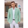 COOFANDY Men’s Casual Blazer Two Button Sport Coats Lightweight Printed Lining Suit Jacket(Mint Green)