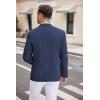 COOFANDY Men’s Casual Blazer Two Button Sport Coats Lightweight Printed Lining Suit Jacket(Navy Blue)
