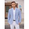 COOFANDY Men’s Casual Blazer Two Button Sport Coats Lightweight Printed Lining Suit Jacket(Sky Blue)