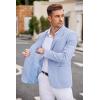 COOFANDY Men’s Casual Blazer Two Button Sport Coats Lightweight Printed Lining Suit Jacket(Sky Blue)