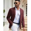 COOFANDY Men’s Casual Blazers Sport Coats Slim Fit Cotton Sport Jackets 1 Button Lightweight Suit Jackets(B- Wine Red)