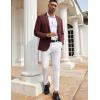 COOFANDY Men’s Casual Blazers Sport Coats Slim Fit Cotton Sport Jackets 1 Button Lightweight Suit Jackets(B- Wine Red)