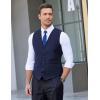 COOFANDY Men’s Casual Business Vests Lightweight Waistcoat Slim Fit Suit Vest(01-navy Blue)
