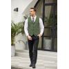 COOFANDY Men’s Casual Business Vests Lightweight Waistcoat Slim Fit Suit Vest(Army Green)