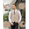 COOFANDY Men’s Casual Business Vests Lightweight Waistcoat Slim Fit Suit Vest(Beige)