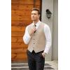 COOFANDY Men’s Casual Business Vests Lightweight Waistcoat Slim Fit Suit Vest(Beige)