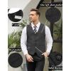COOFANDY Men’s Casual Business Vests Lightweight Waistcoat Slim Fit Suit Vest(Black)