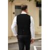 COOFANDY Men’s Casual Business Vests Lightweight Waistcoat Slim Fit Suit Vest(Black B)