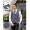 COOFANDY Men’s Casual Business Vests Lightweight Waistcoat Slim Fit Suit Vest(Blue)