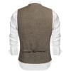 COOFANDY Men’s Casual Business Vests Lightweight Waistcoat Slim Fit Suit Vest(Brown)