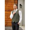 COOFANDY Men’s Casual Business Vests Lightweight Waistcoat Slim Fit Suit Vest(Dark Green)