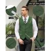 COOFANDY Men’s Casual Business Vests Lightweight Waistcoat Slim Fit Suit Vest(Green)