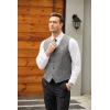 COOFANDY Men’s Casual Business Vests Lightweight Waistcoat Slim Fit Suit Vest(Grey)