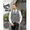 COOFANDY Men’s Casual Business Vests Lightweight Waistcoat Slim Fit Suit Vest(Grey)