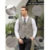 COOFANDY Men’s Casual Business Vests Lightweight Waistcoat Slim Fit Suit Vest(Khaki)