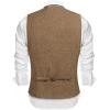 COOFANDY Men’s Casual Business Vests Lightweight Waistcoat Slim Fit Suit Vest(Light Brown)