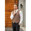 COOFANDY Men’s Casual Business Vests Lightweight Waistcoat Slim Fit Suit Vest(Light Brown)