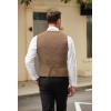 COOFANDY Men’s Casual Business Vests Lightweight Waistcoat Slim Fit Suit Vest(Light Brown)