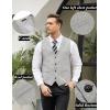 COOFANDY Men’s Casual Business Vests Lightweight Waistcoat Slim Fit Suit Vest(Light Grey)