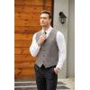 COOFANDY Men’s Casual Business Vests Lightweight Waistcoat Slim Fit Suit Vest(Light Khaki)