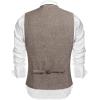 COOFANDY Men’s Casual Business Vests Lightweight Waistcoat Slim Fit Suit Vest(Light Khaki)