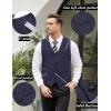 COOFANDY Men’s Casual Business Vests Lightweight Waistcoat Slim Fit Suit Vest(Navy Blue)