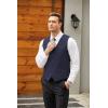 COOFANDY Men’s Casual Business Vests Lightweight Waistcoat Slim Fit Suit Vest(Navy Blue)